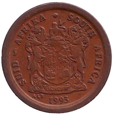 Монета 2 цента. 1993 год, ЮАР. Орёл.