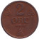 Монета 2 эре. 1936 год, Норвегия. Монета 2 эре. 1936 год, Норвегия.