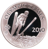 Монета 100 тенге. 2009 год, Казахстан. Прыжки с трамплина. Олимпийские игры 2010 года. Монета 100 тенге. 2009 год, Казахстан. Прыжки с трамплина. Олимпийские игры 2010 года.