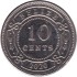 Монета 10 центов. 2020 год, Белиз.