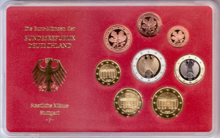Годовой набор евро Германии 2003 года (F), 2003 год. Германия. (пруф)