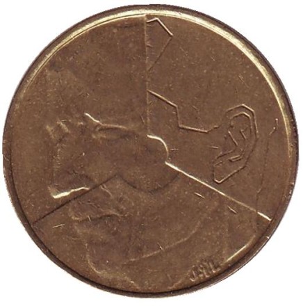 Монета 5 франков. 1987 год, Бельгия (Belgique).