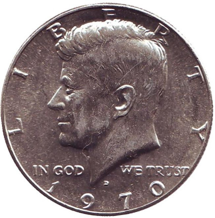 Монета 50 центов. 1970 год (D), США. Джон Кеннеди.