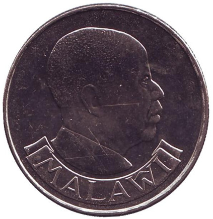 Монета 10 тамбал. 1989 год, Малави. Связка початков кукурузы.