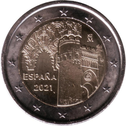Монета 2 евро. 2021 год, Испания. Толедо.