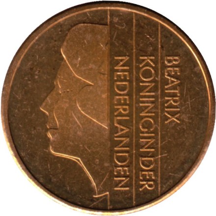 Монета 5 гульденов. 1989 год, Нидерланды. UNC. Монета 5 гульденов. 1989 год, Нидерланды. UNC.