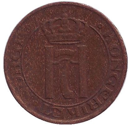 Монета 1 эре. 1928 год, Норвегия. Монета 1 эре. 1928 год, Норвегия.