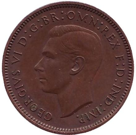 Монета 1 фартинг. 1939 год, Великобритания. Крапивник. (Птица). Монета 1 фартинг. 1939 год, Великобритания. Крапивник. (Птица).