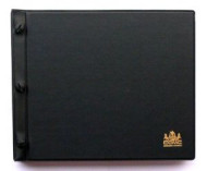 Альбом на винтах, горизонтальный, для значков, с 5 листами из изопенола. Производство Россия, Сомс.