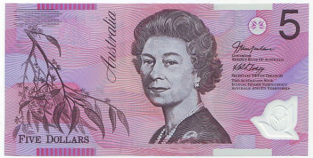 Банкнота 5 долларов. 2002 год, Австралия.