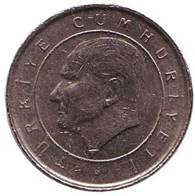 Монета 50000 лир. 2002 год, Турция. Монета 50000 лир. 2002 год, Турция.