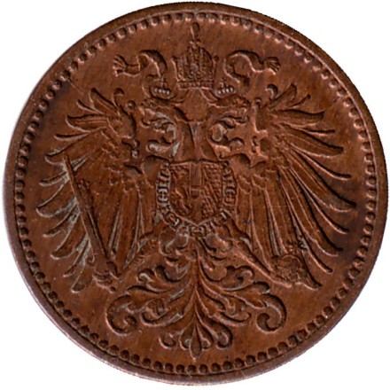 Монета 1 геллер. 1902 год, Австро-Венгерская империя. Австрийский тип. Монета 1 геллер. 1902 год, Австро-Венгерская империя. Австрийский тип.