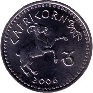 Монета 10 шиллингов. 2006 год, Сомалиленд. Серия "Знаки зодиака". Козерог. Монета 10 шиллингов. 2006 год, Сомалиленд. Серия "Знаки зодиака". Козерог.