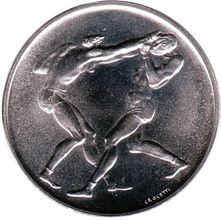 Монета 500 лир. 1980 год, Сан-Марино. XXII летние Олимпийские Игры, Москва 1980. Бокс.