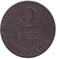 Монета 2 эре. 1949 год, Дания.