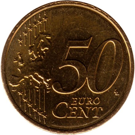 Монета 50 центов. 2011 год, Нидерланды. Монета 50 центов. 2011 год, Нидерланды.