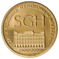 Монета 2 злотых, 2006 год, Польша. 100-летие Варшавской школы экономики. Монета 2 злотых, 2006 год, Польша. 100-летие Варшавской школы экономики.