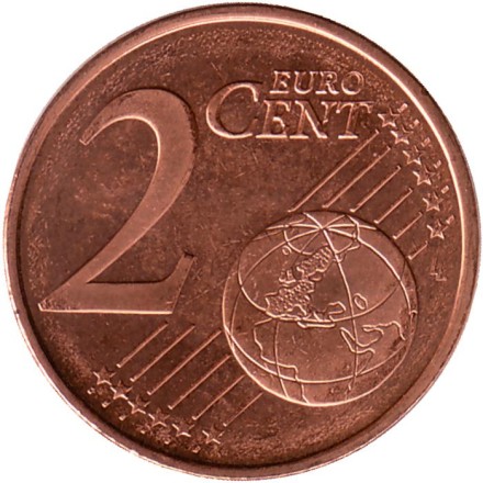 Монета 2 цента. 2005 год, Люксембург.