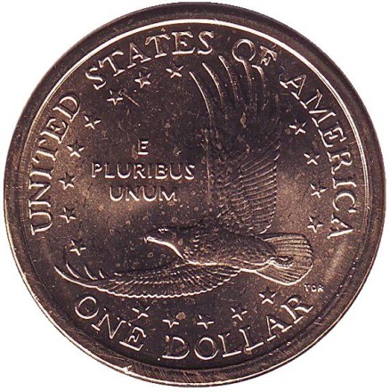 Сакагавея (Парящий орел), серия "Коренные американцы". 1 доллар, 2006 год (D), США.