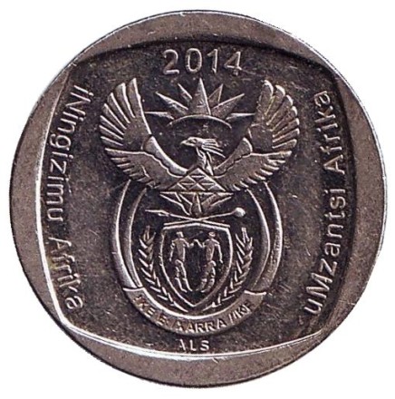 Монета 2 ранда. 2014 год, ЮАР. Антилопа.