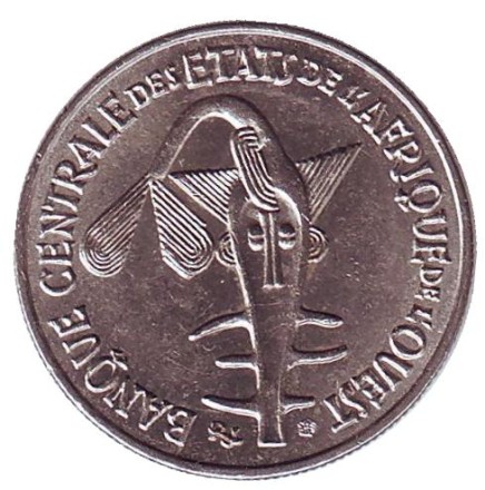 Монета 50 франков. 1972 год, Западные Африканские штаты.