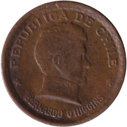 Монета 20 сентаво. 1948 год, Чили. Монета 20 сентаво. 1948 год, Чили.