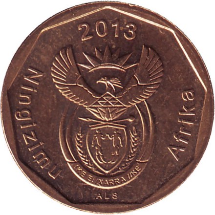 Монета 20 центов. 2013 год, ЮАР. Цветок протея. Монета 20 центов. 2013 год, ЮАР. Цветок протея.