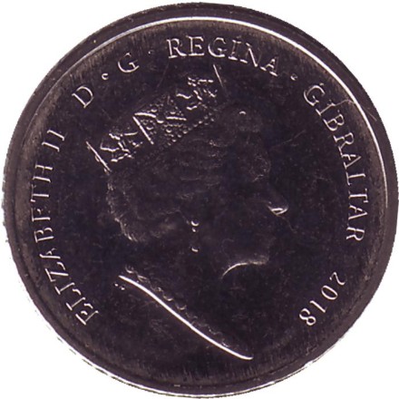 Монета 5 пенсов. 2018 год, Гибралтар. Дом Гибралтара в Лондоне. (AВ). Монета 5 пенсов. 2018 год, Гибралтар. Дом Гибралтара в Лондоне. (AВ).