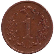 Монета 1 цент. 1988 год, Зимбабве. Монета 1 цент. 1988 год, Зимбабве.