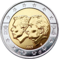 Монета 2 евро. 2005 год, Бельгия. Бельгийско-Люксембургский экономический союз. Монета 2 евро. 2005 год, Бельгия. Бельгийско-Люксембургский экономический союз.