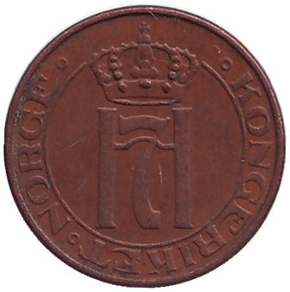 Монета 1 эре. 1935 год, Норвегия. Монета 1 эре. 1935 год, Норвегия.