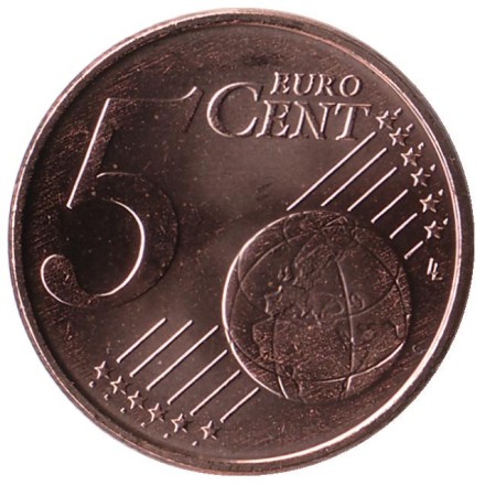 Монета 5 центов. 2016 год, Люксембург.