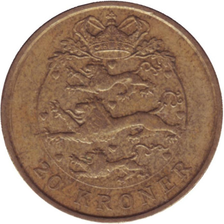 Монета 20 крон. 2009 год, Дания.