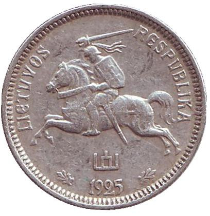 Монета 1 лит. 1925 год, Литва.