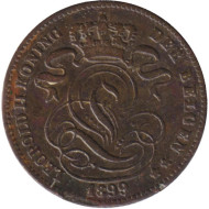 Монета 1 сантим. 1899 год, Бельгия. (Der Belgen) Монета 1 сантим. 1899 год, Бельгия. (Der Belgen)