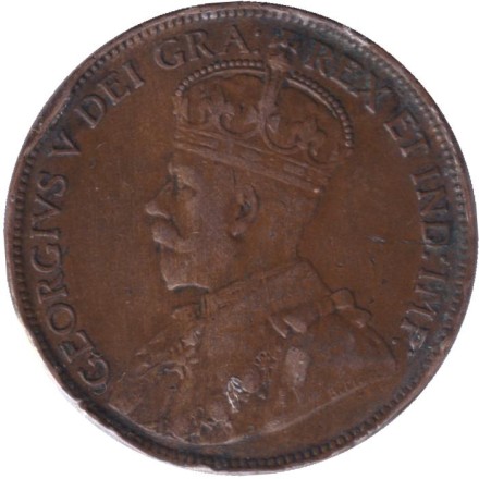 Монета 1 цент. 1912 год, Канада.