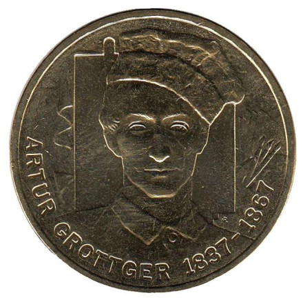 Монета 2 злотых, 2010 год, Польша. Артур Гротгер.