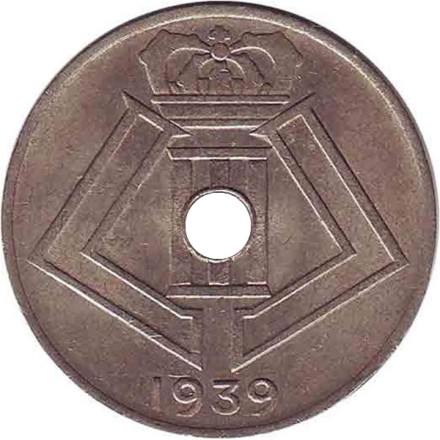 Монета 10 сантимов. 1939 год, Бельгия. (Belgie-Belgique)