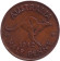 Монета 1/2 пенни. 1942 год, Австралия. (I) Кенгуру.