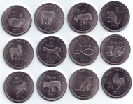 Набор монет "Лунный календарь" (12 штук). 10 шиллингов, 2012 год, Сомалиленд.