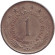 Монета 1 динар. 1980 год, Югославия.