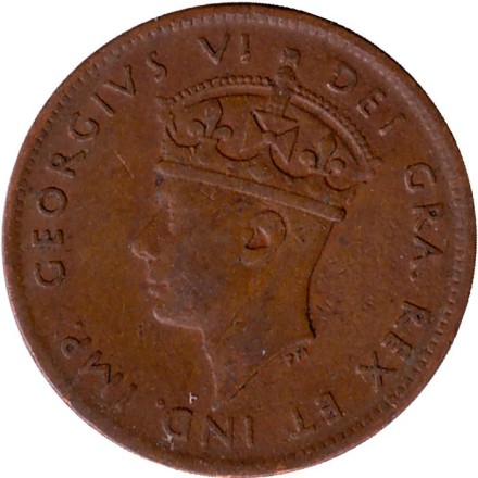 Монета 1 цент. 1947 год, Ньюфаундленд. (Канада). Саррацения. Монета 1 цент. 1947 год, Ньюфаундленд. (Канада). Саррацения.