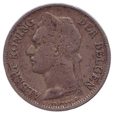 Монета 50 сантимов. 1927 год, Бельгийское Конго. (Der Belgen) Монета 50 сантимов. 1927 год, Бельгийское Конго. (Der Belgen)