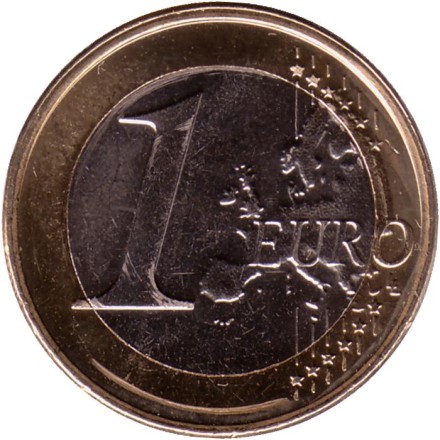 Монета 1 евро. 2011 год, Нидерланды. Монета 1 евро. 2011 год, Нидерланды.