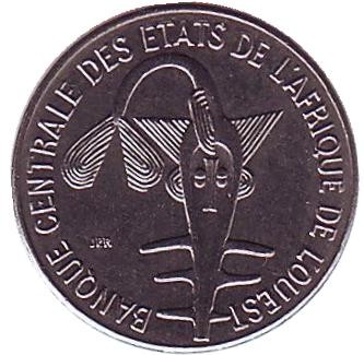 Монета 1 франк. 1977 год, Западные Африканские штаты.