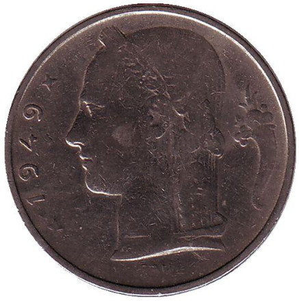 Монета 5 франков. 1949 год, Бельгия. (Belgique)