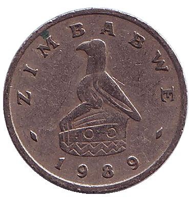 Монета 5 центов. 1989 год, Зимбабве. Кролик. Монета 5 центов. 1989 год, Зимбабве. Кролик.