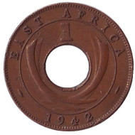 Монета 1 цент. 1942 год, Восточная Африка. Без отметки МД. Монета 1 цент. 1942 год, Восточная Африка. Без отметки МД.