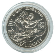 Монета 1 доллар, 1993 год, США. BU. 50 лет Победы. Высадка в Нормандии. Монета 1 доллар, 1993 год, США. BU. 50 лет Победы. Высадка в Нормандии.