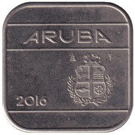Монета 50 центов, 2016 год, Аруба.